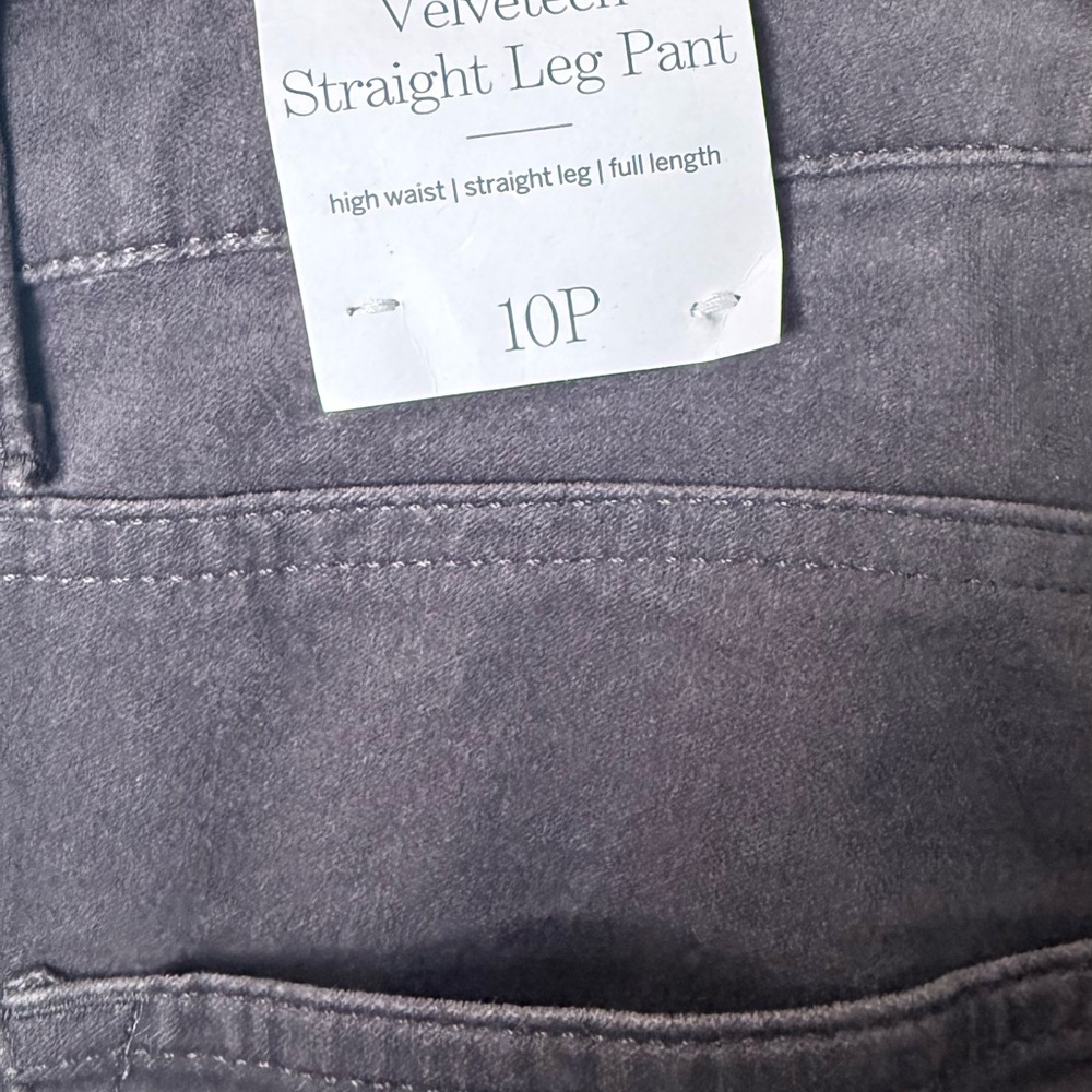 Talbots Women's Charcoal Straight Leg Velveteen Jeans - Picture 5 of 6